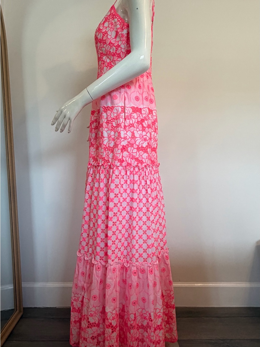 Lilly Pulitzer Kyla Embroidered Eyelet Sleeveless Maxi Dress Size 10 - Picture 5 of 10